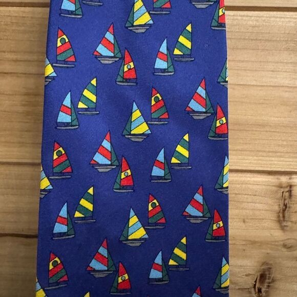 Vintage GAP Silk Nautical Sailboat Tie - Picture 2 of 7